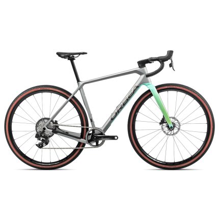 Orbea Terra M21E Team 1X - Force Xplr Etap Axs Gravel Bike - 2023 - Stone Silver / Ice Green