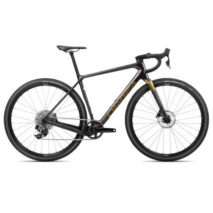 Orbea Terra M31Eteam 1X - Rival Xplr Axs Gravel Bike - 2024 - Cosmic Carbon - Metallic Olive Green (Gloss)